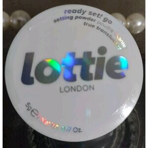 Lottie London Ready Set! Go Setting Powder True Translucent MINI .17oz NWOB Seal